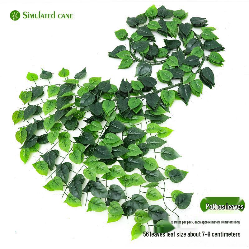 Large Green Fake Leaf Ornaments for Vines and Roof Décor