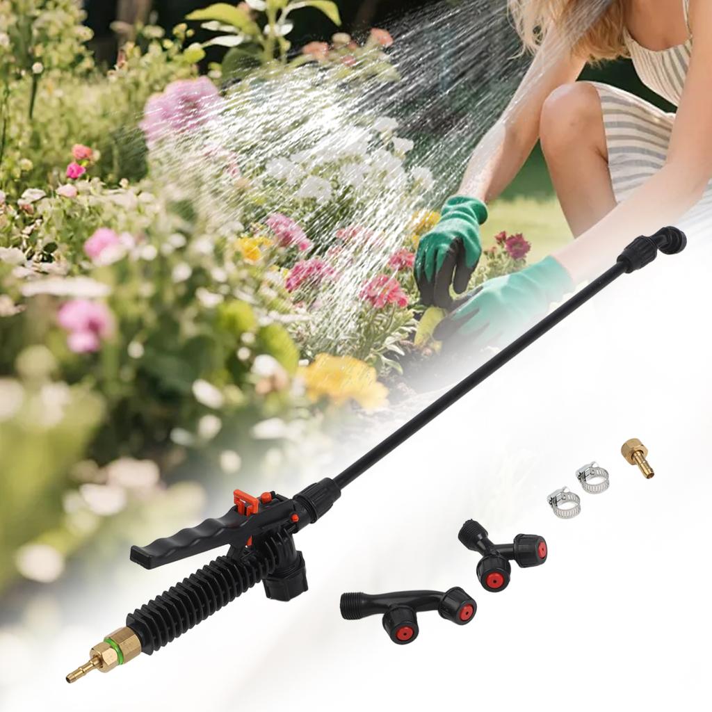 1 Set Lancia Manuale per Zaino Sprayer con 3 Ugelli, Barbicini in Ottone da 1/4" e 3/8", Accessori per Agricoltura, Giardinaggio e Pulizia