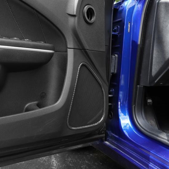 Carbon Fiber Front /Rear Door Speaker Stereo Cover Trim for Dodge Charger 2011+
