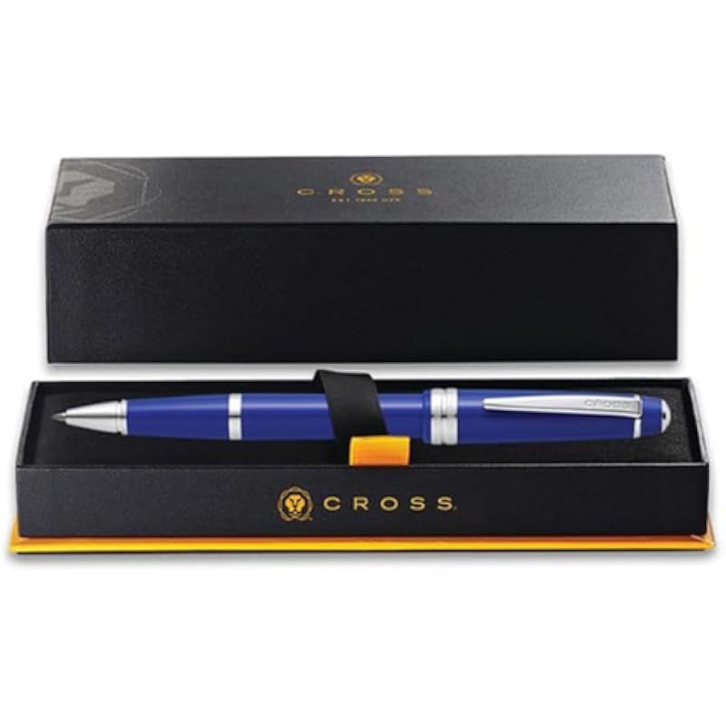 Cross Bailey Light Poliertes Harz Nachfüllbarer Gel-Tinte Rollerball-Stift, Mittlere Spitze, Inklusive Premium-Geschenkbox - Blau