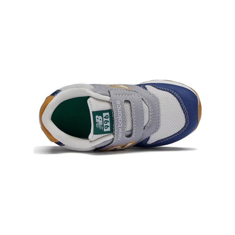 New Balance Nb 996 Сетчатые Амортизирующие Дышащие Низкие Кроссовки Детская Обувь Серо-Синие IZ996JO3