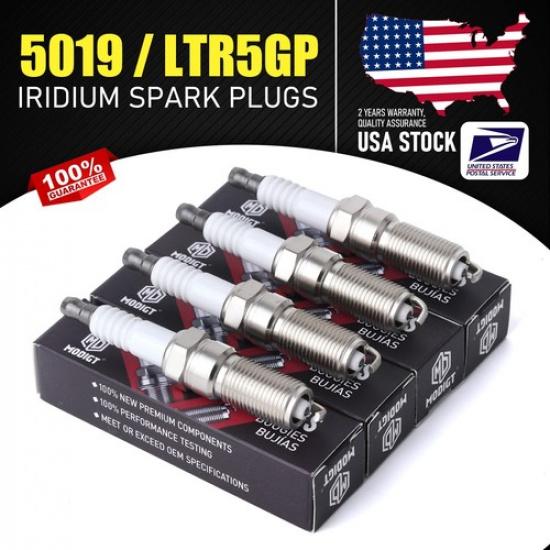 OEM Quality 4Pcs Iridium Spark Plugs For NGK 5019 LTR5GP For Chevy Malibu Mazda