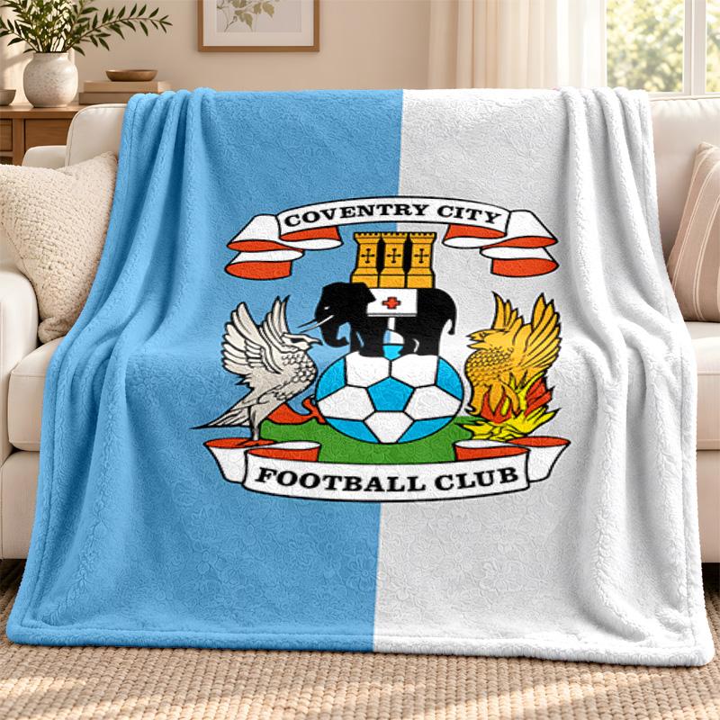 Coventry City F.C. manta Manta de Franela Suave Acogedora Felpa para Sofá Cama Ligera Decoración del Hogar Camping al Aire Libre