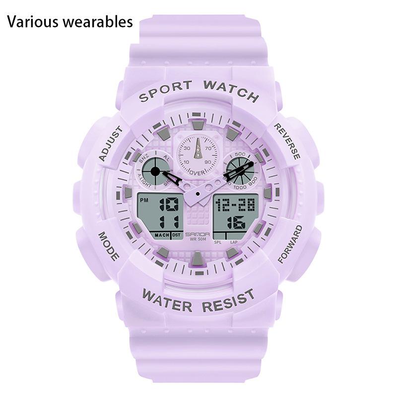 Pánské stylové Harajuku trendy digitální sportovní voděodolné pro muže a ženy, korejská verze Jednoduché elektronické hodinky