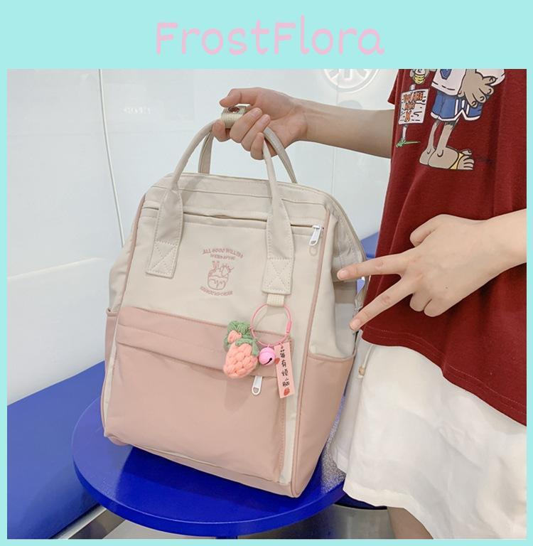 Forest Fairy Princess Nylon Backpack Lightweight Waterproof Trendy Student Bag For Girls
