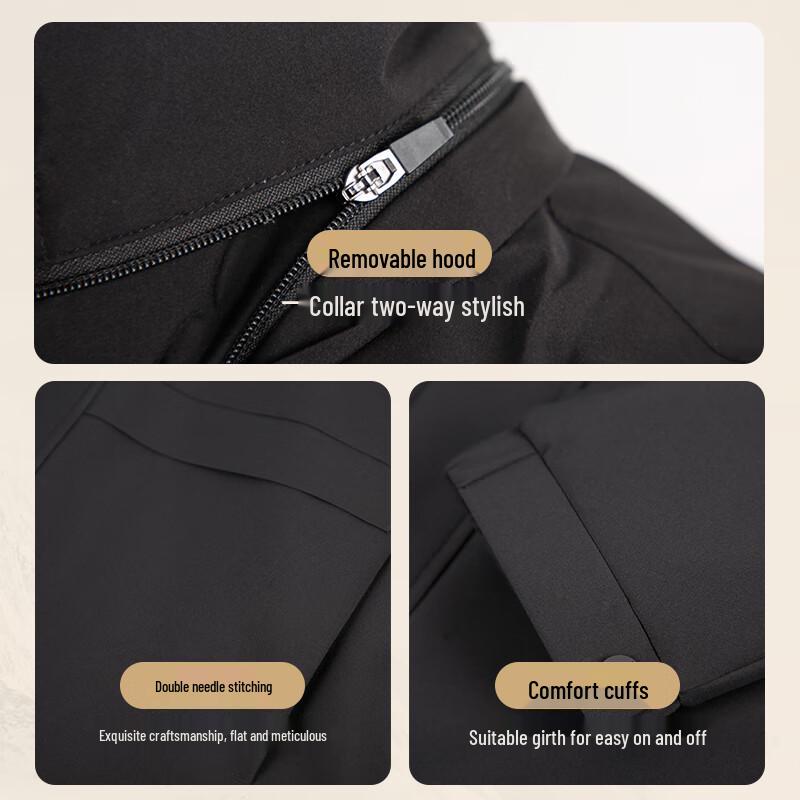 Men's Padded Hooded Windproof Jacket