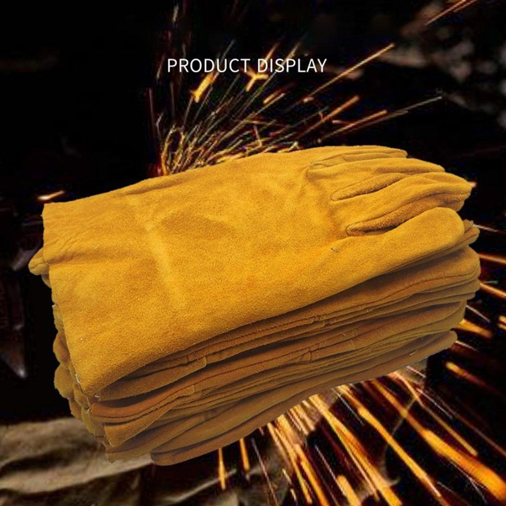 Non-Slip Cowhide Welding Gloves Wear-resistant Welder Work Gloves Safety Gloves Safety Protection