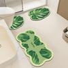 Minimalist Diatomaceous Earth Floor Mat Set Non Slip Bathroom Mat U Shape Toilet Rug Absorbent Dirt Resistant Wash Basin Door Mat