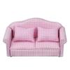 Soft Fabric Miniature Sofa Set With Cushions For 1/12 Doll House Accessories Living Room Scene Display Decoration