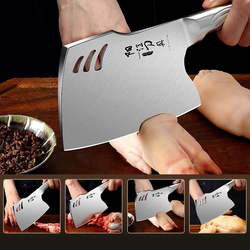 High Hardness Stainless Steel Thickened Bone Chopping Knife, Household Kitchen Knife, Commercial Chef Bone Chopping Axe