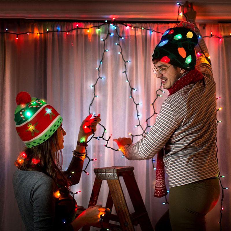 Buy LED Christmas Party Hat Beanie 