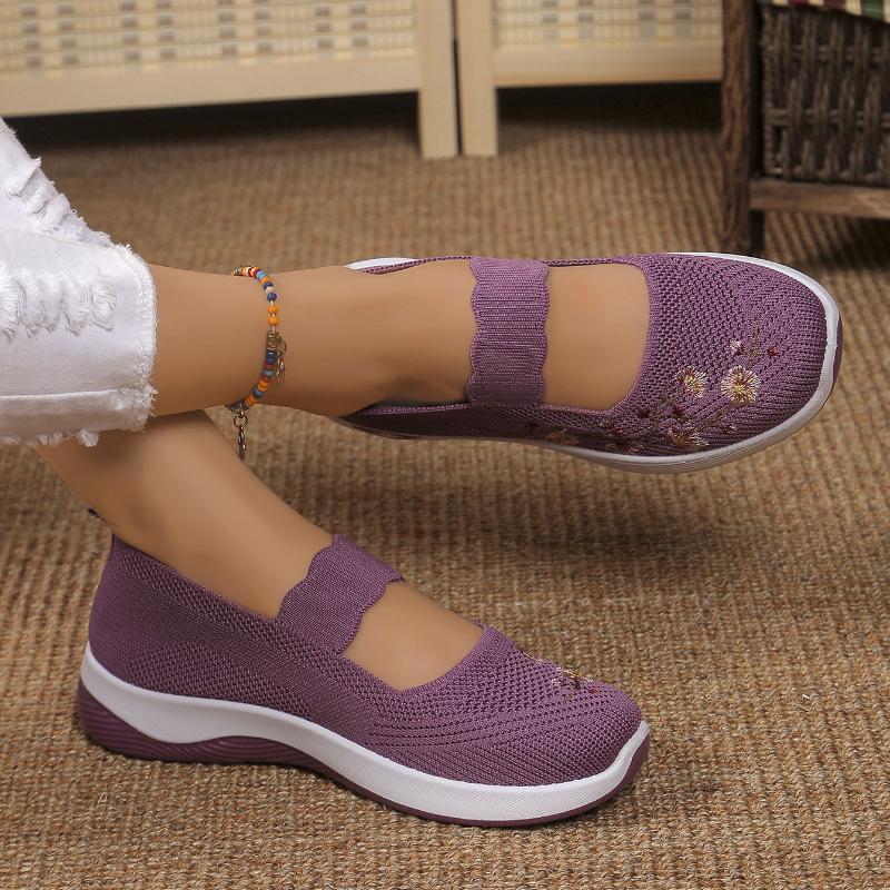 Women's Casual Sneakers Breathable Low-Top Shoes Comfort Non-slip Cloth Shoes
