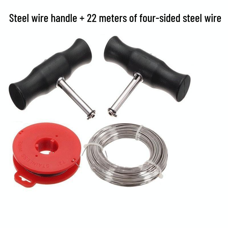 Car Windshield Removal & Installation Wire Saw Tool - Steel Wire Puller & Knife