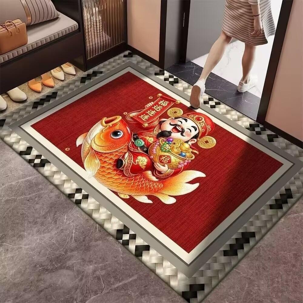 Cartoon Lamb Chinese Sheep Year Floor Mat Sheep Printed Welcome Door Mat Spring Festival