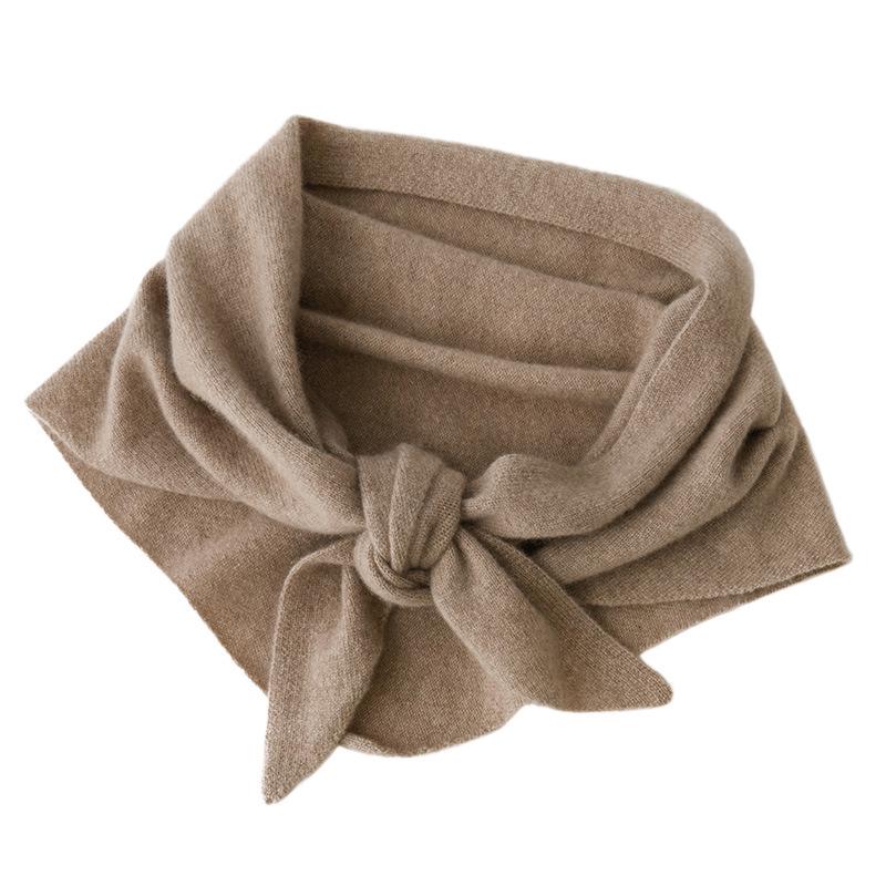 Women's 100% Pure Goat Cashmere Triangle Scarf - Autumn/Winter Knitted Warm Shawl