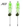 Decorative Solar Powered Garden Lamps 2Pcs Skeleton Stake Light, Halloween Glowing Realistic Figurine, Waterproof Durable Plastic Decorations Outdoor
