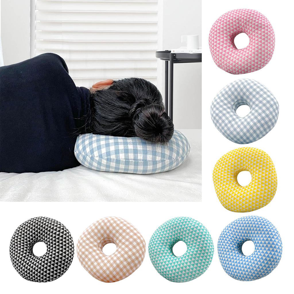 Round Cushion Pillow with Ear Hole for Side Sleepers Relief In Ears Enhances Side Sleeping Experience Comfort Support