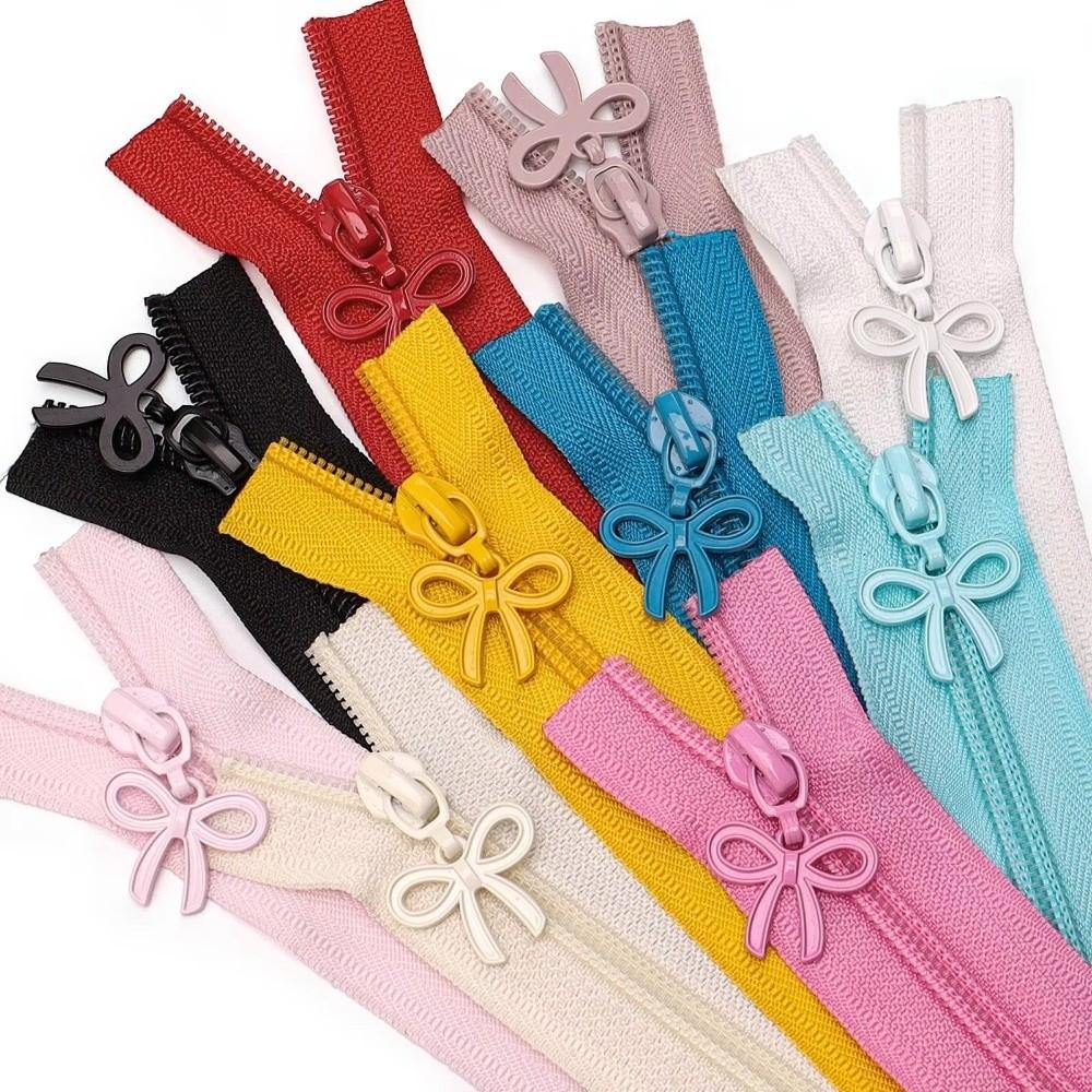 4.5m Zipper 10 Zipper Puller Bow Nylon Zipper Tape for Sewing Clothing Accessories