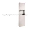 Recessed Stainless Steel Paper Towel Dispenser with Trash Can for Airports, Offices, and Public Spaces
