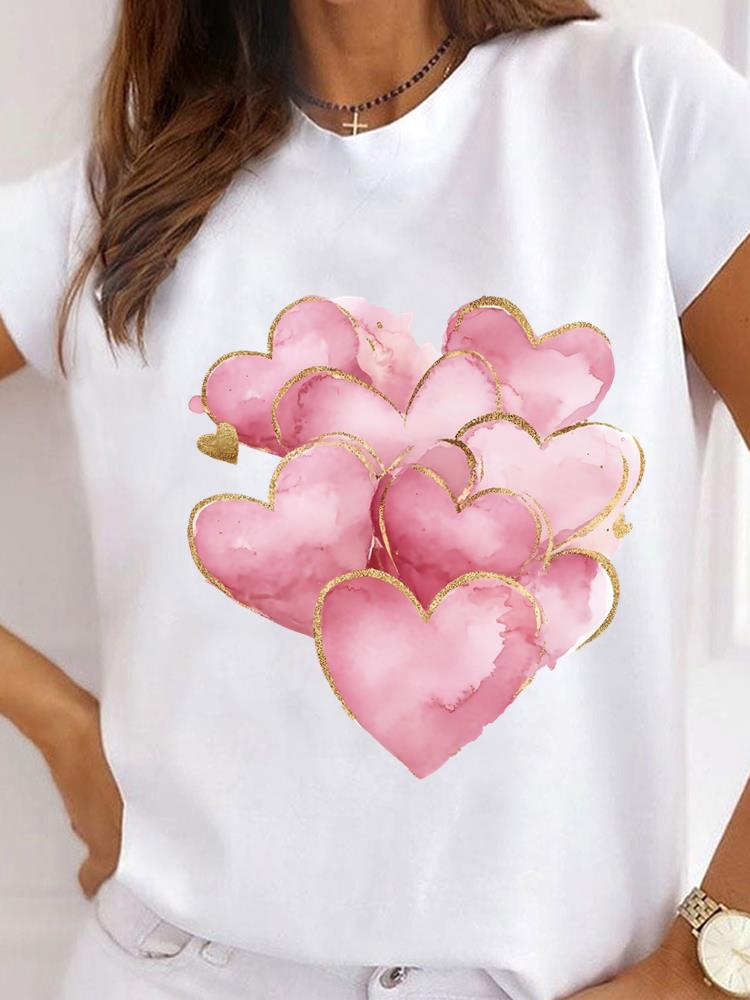 

(Азиатский размер) Женская повседневная футболка, футболка, топ, перо, цветок, милая, модная, с принтом, женская, графическая, с коротким рукавом, футболки, одежда S