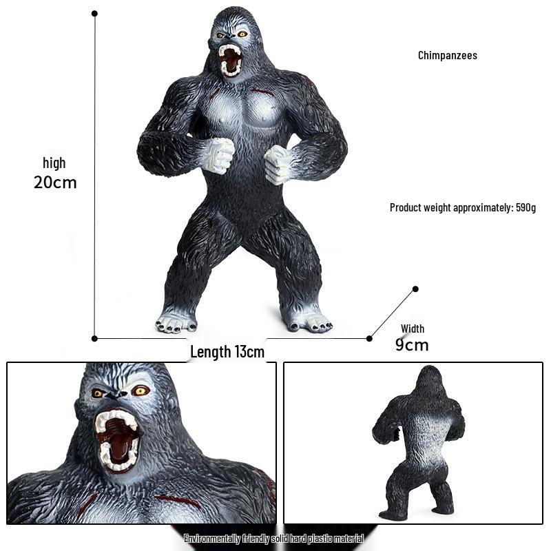 King Kong Chimpanzee Model: Plastic Gorilla Ornament for Children's Cognitive Play