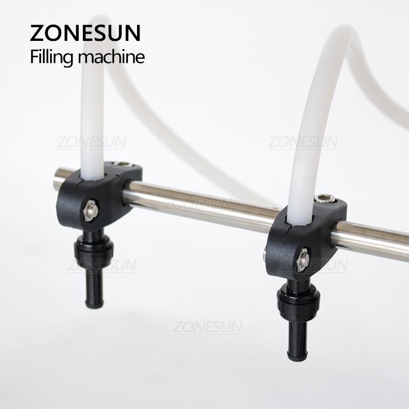 ZONESUN YG2 Magnetic Pump Electric 2 Heads Soft Drink Essential Oil ethanol Alcohol Bottle Liquid Filling Machine