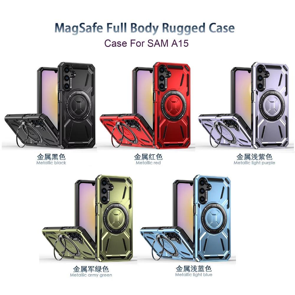 Heavy Duty Magnetic Charging Case For Samsung Galaxy S26 S25 S24 S23 S22 FE Ultra Plus Ring Bracket Raised Camera Bezel Cover