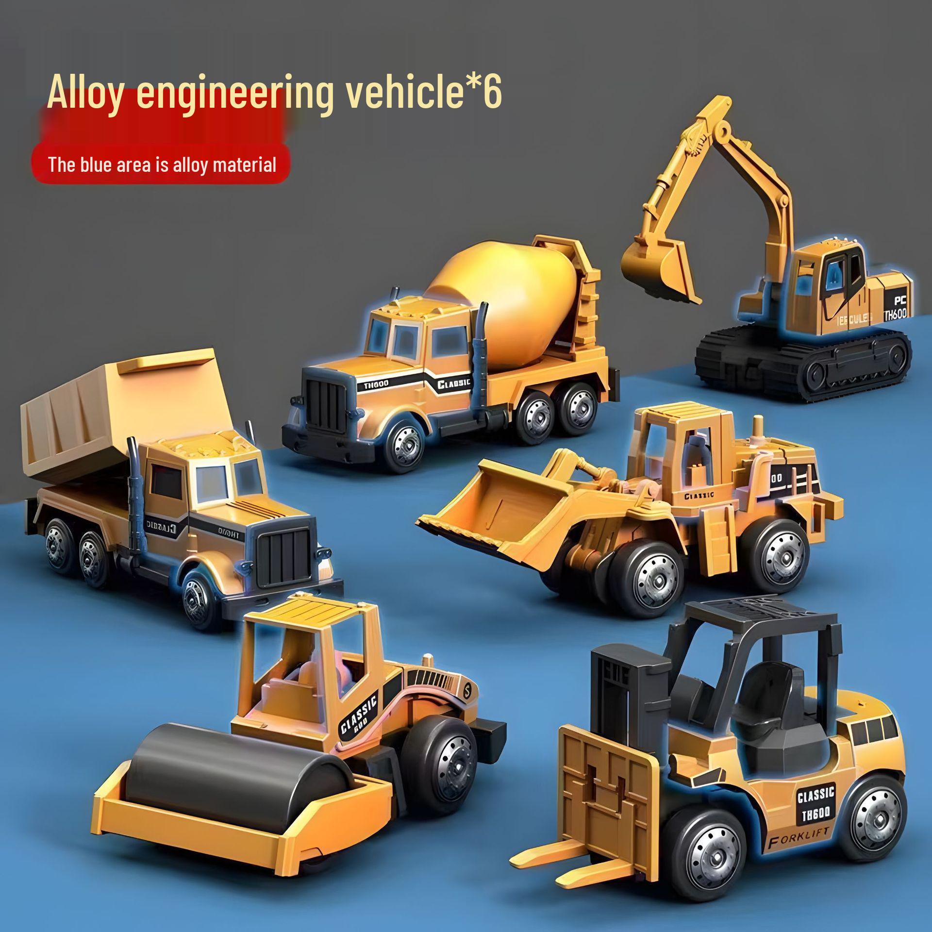 

Детский набор игрушек из сплава, имитирующий автомобили и грузовики, с многофункциональной парковкой