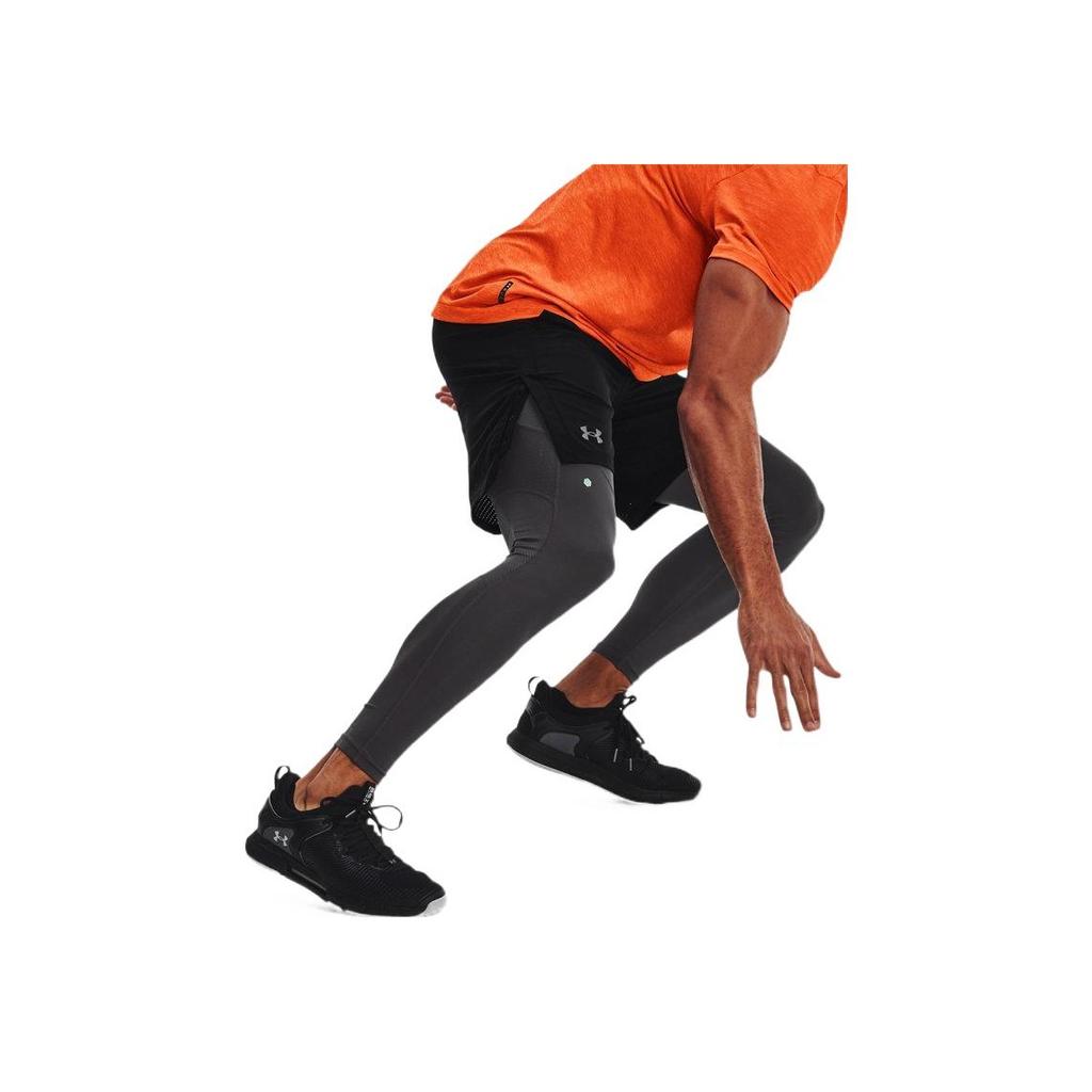 Under Armour Woven Training Solid Logo Sports Casual Shorts Men Bottoms Black 1370384-001