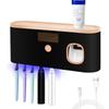 No Drilling Electric Toothpaste Dispenser Solar Charging Smart Toothbrush Organizer