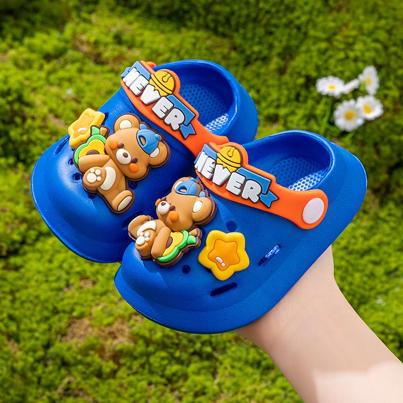 EVA Kids Cute Cartoon Non-slip Summer Sandals - Closed-toe for Boys & Girls