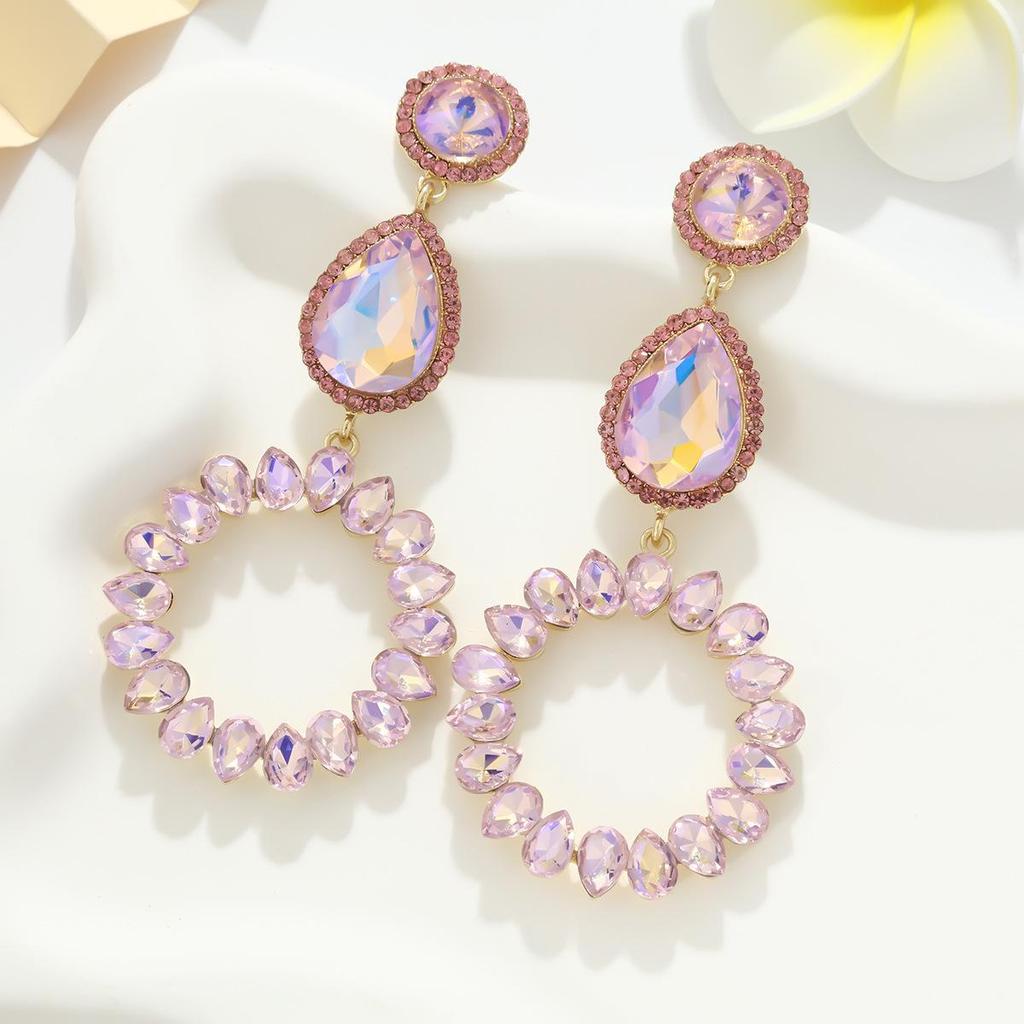 Japanese-Korean Exaggerated Waterdrop Earrings: Elegant High-End Masquerade Accessories