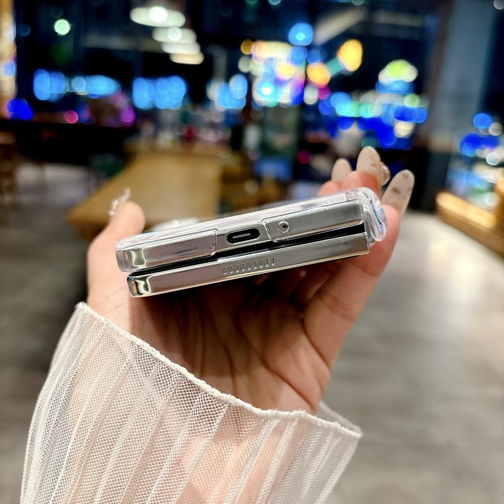Dreamy Shell Pattern Magnetic Hinge Case For Samsung Galaxy Z Fold 8 Ultra 7 6 5 4 Wireless Charging Thin Hard PC Bumper Cover