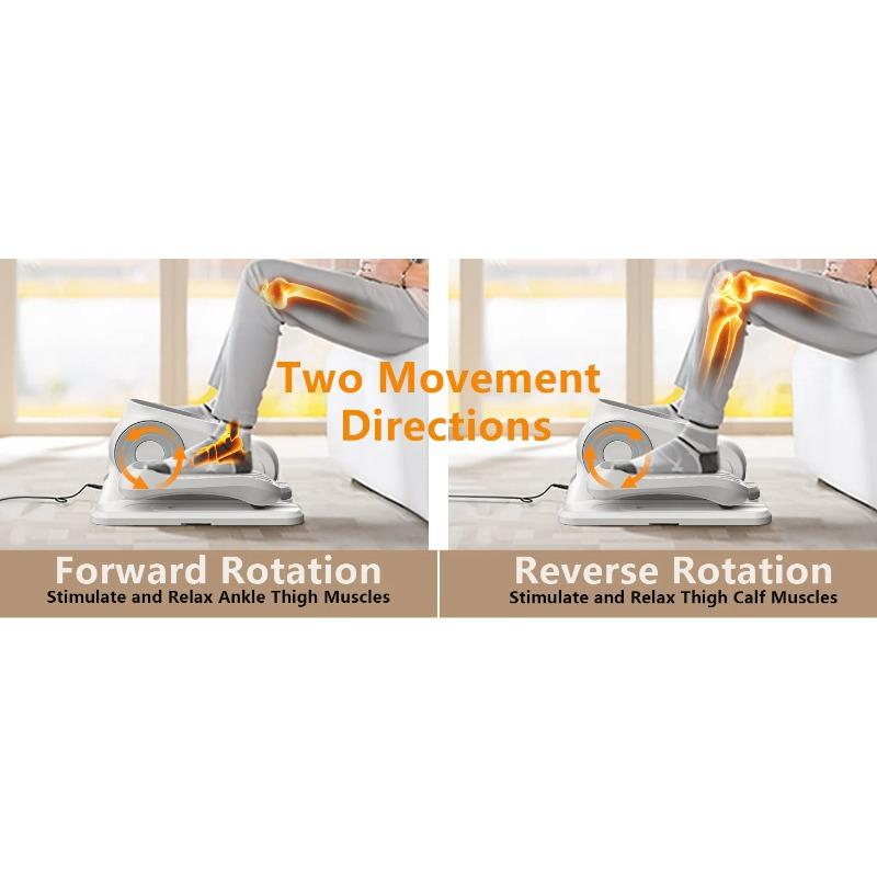 Under Desk Mini Elliptical for Home Office Quiet Sit-Down Leg Exercise Machine LCD Tracker Compact Space-Saving Design, Easy to Store for Small Spaces