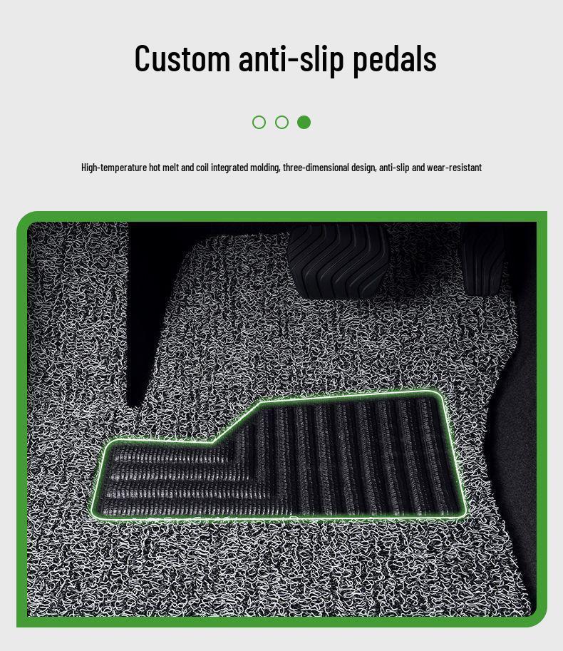 BYD Yuan UP Car Mats: Silk Loop Driver's Seat & Rear Floor Mats, Upper Carpet, Thickened Single Piece