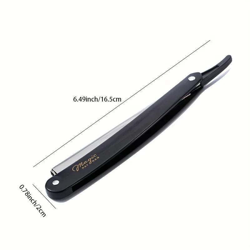 Rasoir de sûreté manuel professionnel pour hommes - 10 lames pour un rasage lisse et le styling, Précision de qualité de barbier