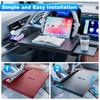 Adjustable Steering Wheel Tray, Foldable Car Laptop Desk With Cup Holder Mount For Food Computer Tablet