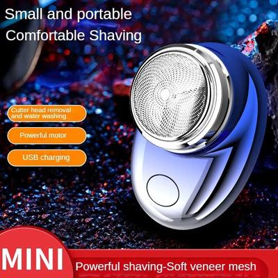 USB Rechargeable Electric Shaver Portable Pocket Size Shaver Waterproof Shaver Versatile Travel Electric Shaver for Men