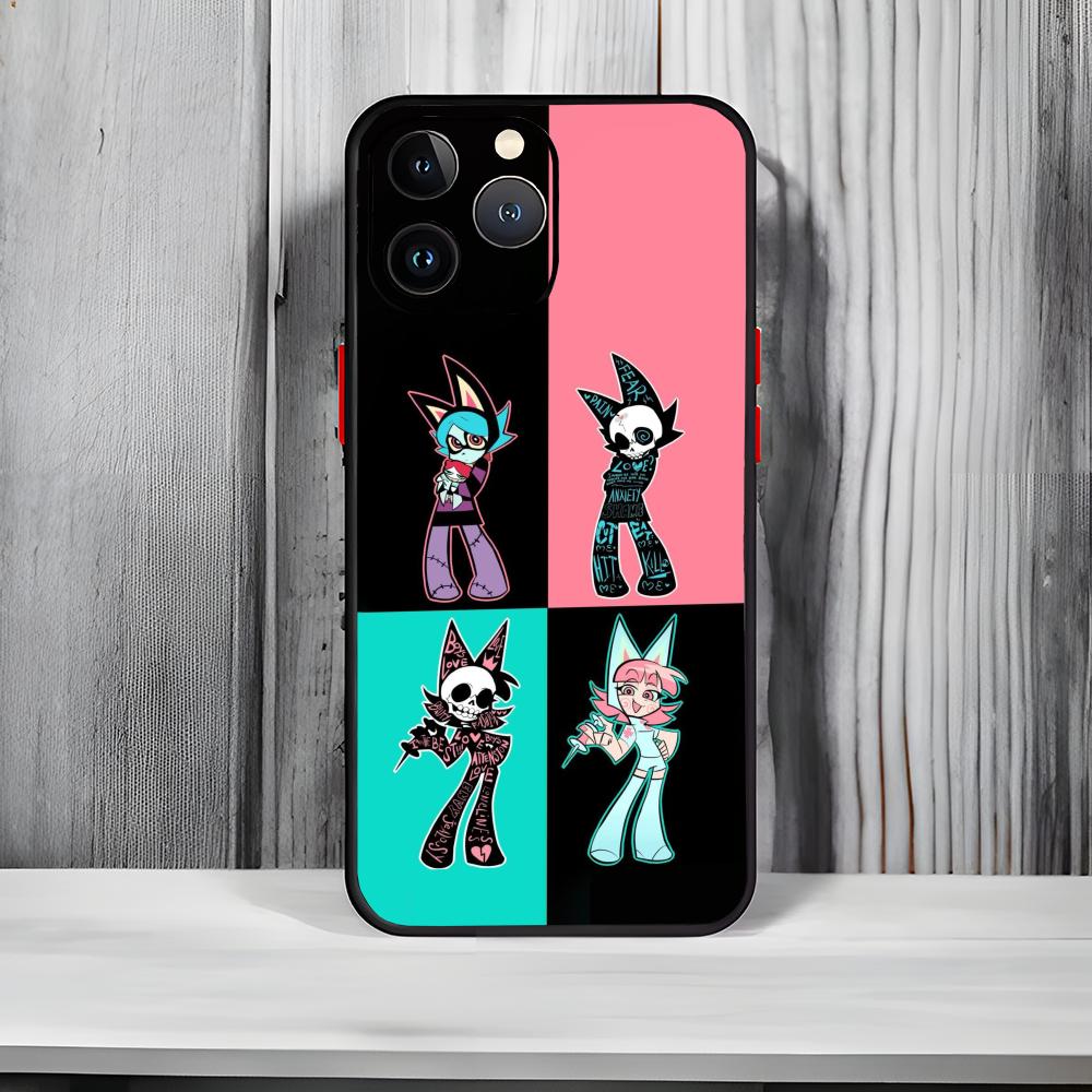 

Fantasy Anime P-Psychocuties Mimi Phone Case Black Matte Thin Phone Case For iPhone17 16 15 14 13 ProMax iphone17air