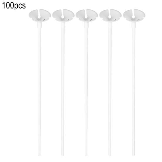 100 ks Držáky na balónky Tyčky Plastové Držáky a Kelímky na Uvazování Balónků Oblouk Výročí Narozeninové Oslavy Promoce Svatba Dekorace