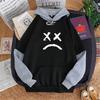 Women's Casual Print Splicing Hooded Sweatshirt Loose Sports Tops Pullover