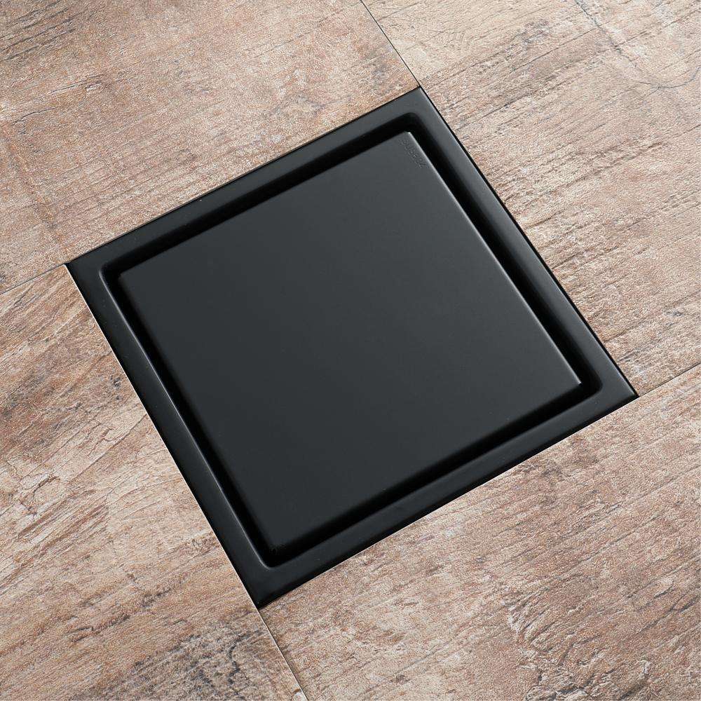 Bathroom Accessories 304 Stainless Steel Black Floor Drain Anti-odor Shower Floor Drain