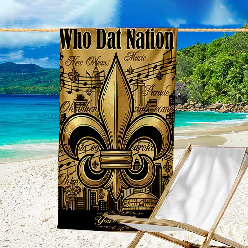 Custom Name Beach Towel Believe Saint Beach Towel, Soft Microfiber, Gift for Her/Him, Birthday, for Pool, Beach, Travel, Fan gifts