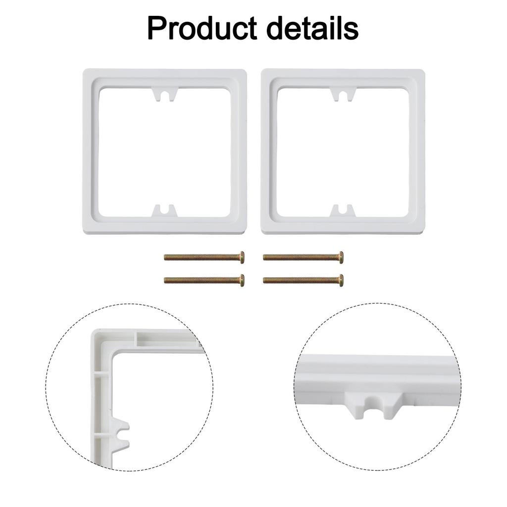 Square Spacer for Deepening Single Socket 10MM Height 2pcs with 4 Screws