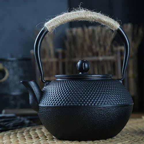 Fanaticalpurchasejp Iron Kettle, Nanbu Ironware, Induction Compatible, Can Be Used On a Direct Heat, Iron Tea Ceremony Utensil, Iron Supplement, Tradi