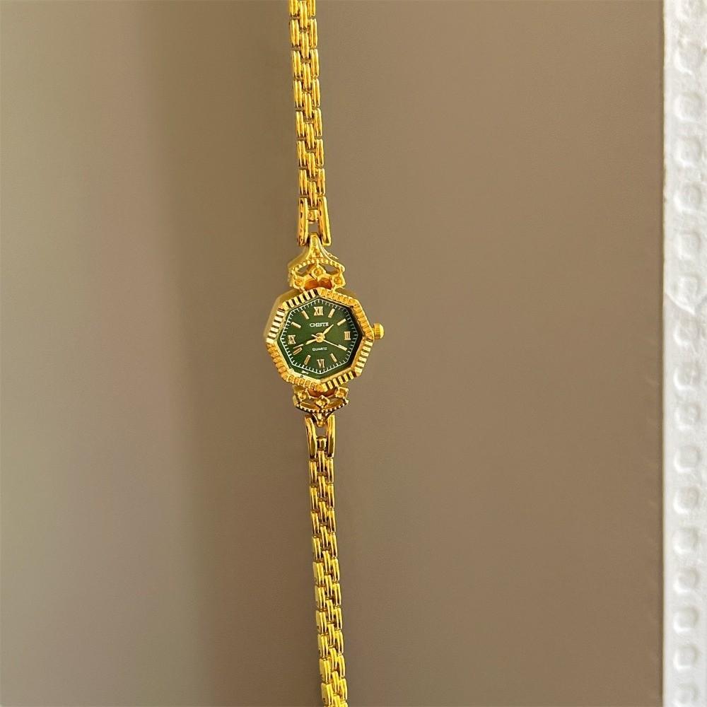 Polygonal Zifferblatt Goldenes Armband Uhr Luxus Quarz Uhr Damen Quarz Uhren Geburtstagsgeschenk