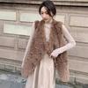 Lamb wool imitation fur vest autumn and winter women's new medium and long lamb wool vest jacket