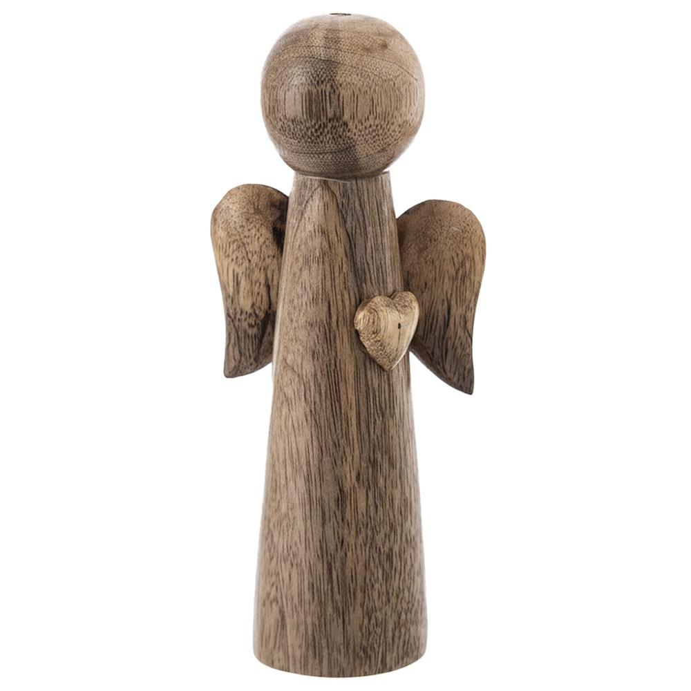 Wooden Angel Figure Angel Decorative Ornament Standalone Figure 21 Cm