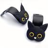 2pcs Cartoon Cute Cat Car Clip Backseat Hook Organizer Holder