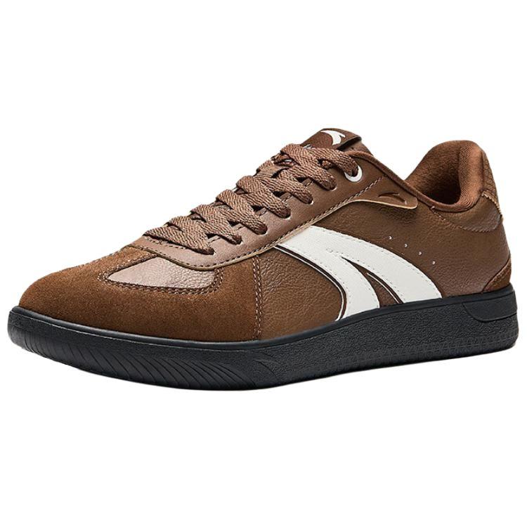 Anta Fashionable Versatile Trendy Minimalist Durable Supportive Low-Top Skate Shoes Men Sneakers Brown White 912548019-3